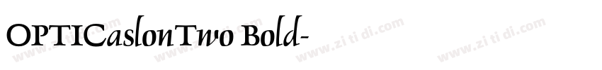 OPTICaslonTwo Bold字体转换